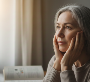 Ilustrasi refleksi tentang proses penuaan biologis dan perubahan seluler pada manusia