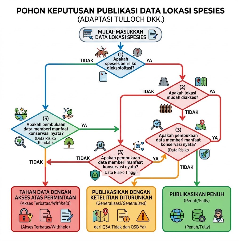Visualisasi 8. Pohon Keputusan Publikasi Data Lokasi Spesies