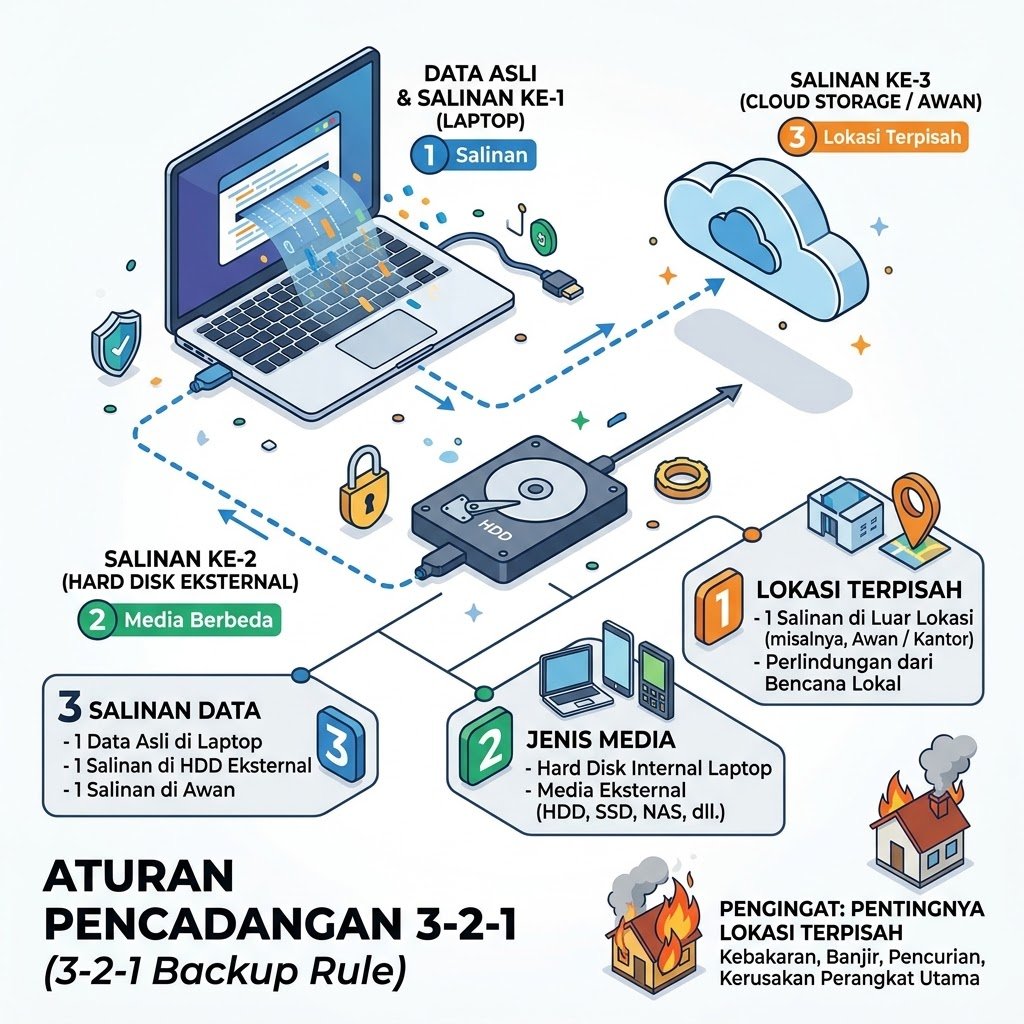 Visualisasi 9. Aturan Pencadangan 3-2-1