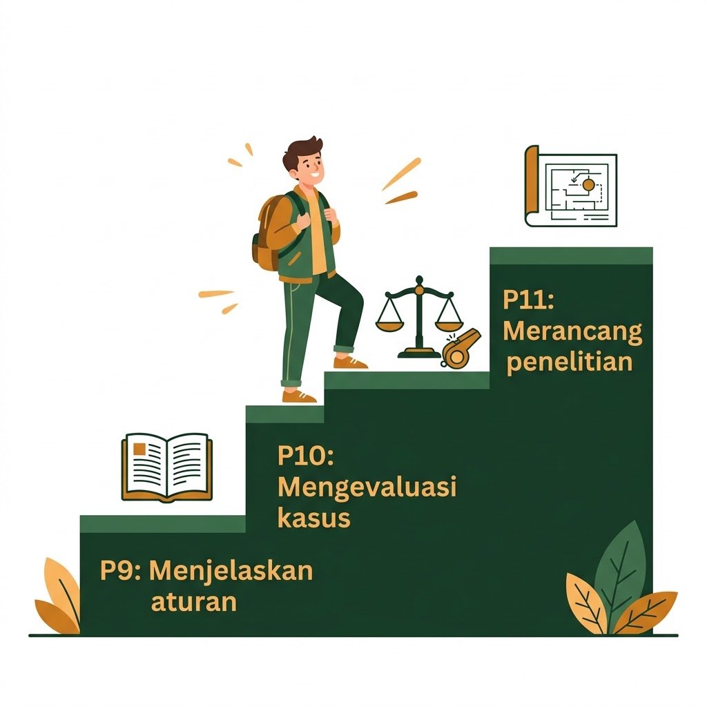 Posisi pertemuan 10 dalam alur kemampuan paruh kedua semester